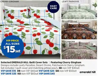 Spotlight Emerald hill quilt cover sets sb offer