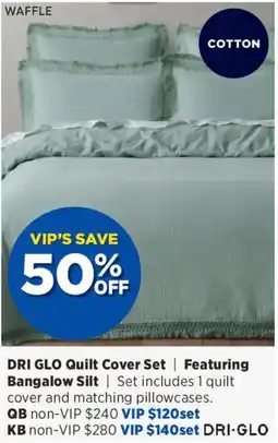 Spotlight Dri glo quilt cover set offer