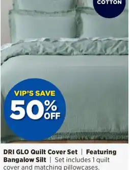 Spotlight Dri glo quilt cover set qb offer