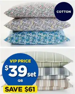 Spotlight Koo cotton fitted sheet & pillowcase set qb offer