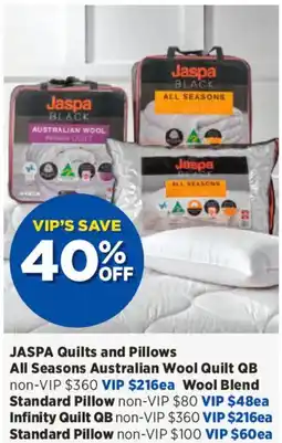 Spotlight Jaspa quilts and pillows offer