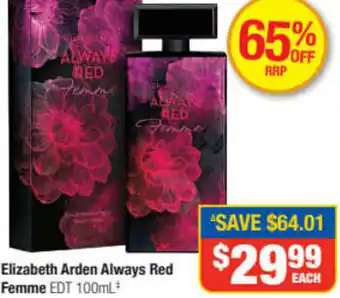 Direct Chemist Outlet Elizabeth Arden Always Red Femme offer