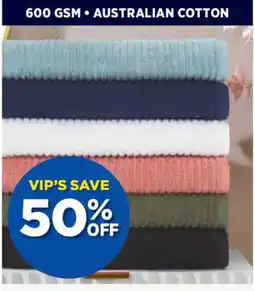 Spotlight Dri glo avalon australian cotton towel range offer
