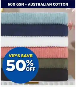 Spotlight Dri glo avalon australian cotton towel range offer