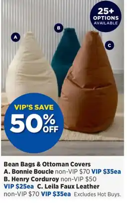 Spotlight Bean Bags & Ottoman Covers Leila Faux Leather offer