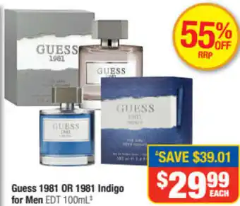 Direct Chemist Outlet Guess 1981 Or 1981 Indigo For Men offer