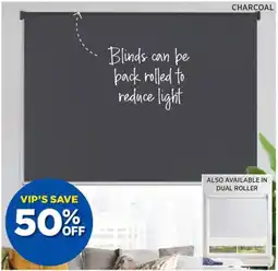 Spotlight Platinum roller blinds offer