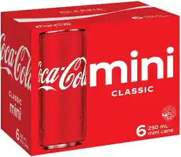 IGA Coca-Cola or Sprite Mini 6x250mL Selected Varieties offer