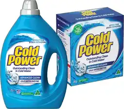 IGA Cold Power Laundry Liquid 2 Litre or Powder 2kg Selected Varieties offer