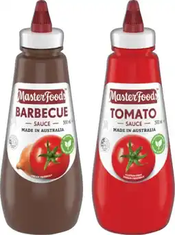 IGA MasterFoods Barbecue or Tomato Squeezy Sauce 475‑500mL Selected Varieties offer