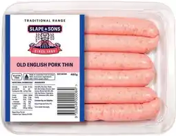 IGA Slape & Sons Old English Pork Thin Sausages offer