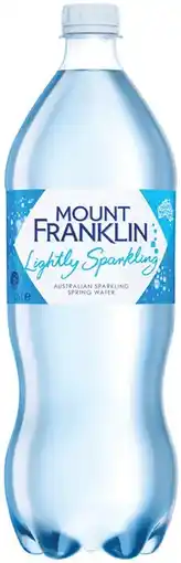 IGA Mount Franklin Lightly Sparkling Water Selected Varieties offer