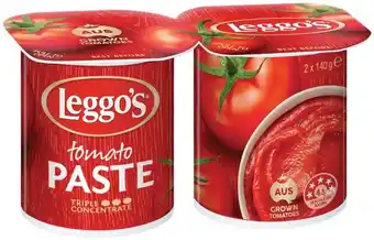 IGA Leggo’s Tomato Paste or Pizza Sauce 2x140g Selected Varieties offer