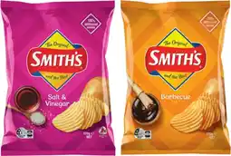 IGA Smith’s Crinkle Cut Chips 150‑170g or Double Crunch Chips 150g Selected Varieties offer