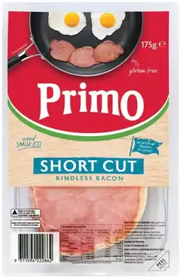 IGA Primo Wood Smoked Short Cut Rindless Bacon offer