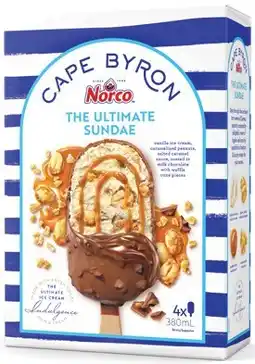 IGA Norco Cape Byron Ice Cream Sticks Selected Varieties offer