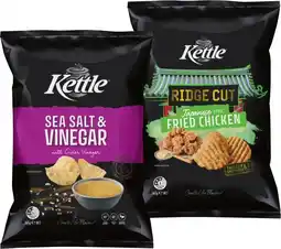 IGA Kettle Classic Potato Chips 150‑165g or Ridge Cut Chips 165g Selected Varieties offer