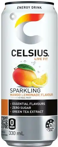 IGA Celsius Sparkling Energy Drink Selected Varieties offer
