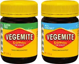 IGA Vegemite Gluten Free or 40% Less Salt 235g offer