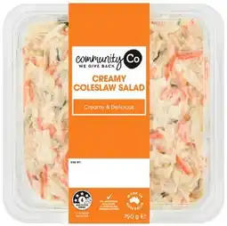 IGA Community Co Creamy Coleslaw Salad offer