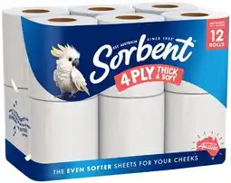 IGA Sorbent 4 Ply Thick & Soft Toilet Tissue offer