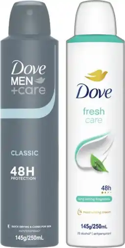 IGA Dove Antiperspirant Deodorant 48hr Protection Selected Varieties offer