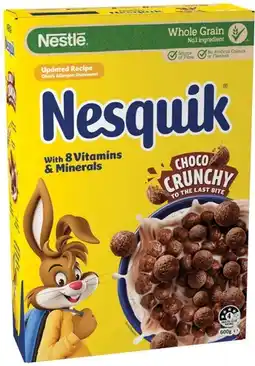 IGA Nestlé Cereal Nesquik 600g or Trix 510g offer