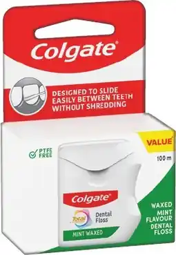 IGA Colgate Total Mint Waxed Dental Floss 100m offer