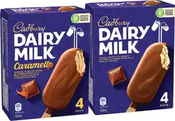 IGA Cadbury Ice Cream Sticks 4 Pack or Minis 6 Pack Selected Varieties offer