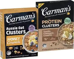IGA Carman’s Oat Clusters 450g or Protein Clusters 425g Selected Varieties offer