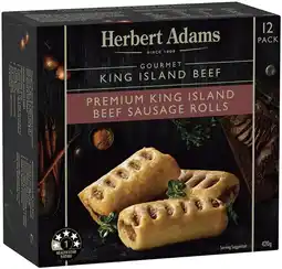 IGA Herbert Adams Premium King Island Sausage Rolls offer