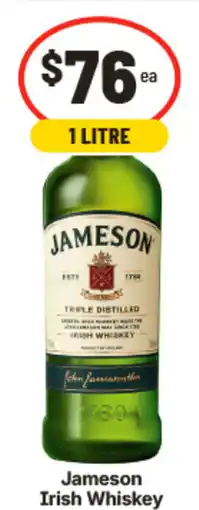 IGA Jameson Irish Whiskey offer