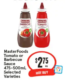 IGA MasterFoods Tomato or Barbecue Sauce offer