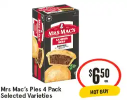 IGA Mrs Mac's Pies offer