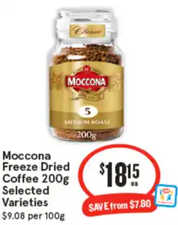 IGA Moccona Freeze Dried Coffee offer