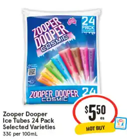 IGA Zooper Dooper Ice Tubes offer