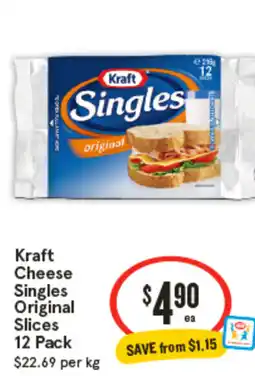 IGA Kraft Cheese Singles Original Slices offer