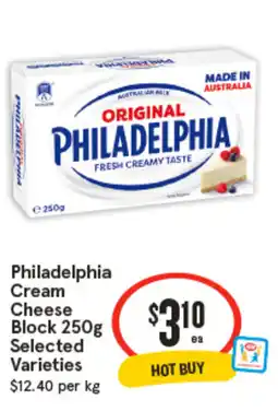 IGA Philadelphia Cream Cheese Block offer