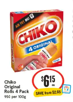 IGA Chiko Original Rolls offer