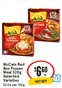 IGA McCain Red Box Frozen Meal offer