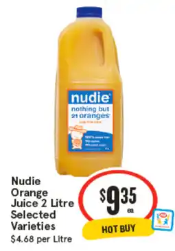 IGA Nudie Orange Juice offer