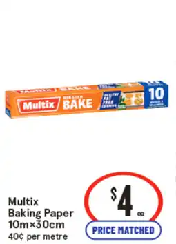 IGA Multix Baking Paper offer