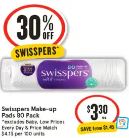 IGA Swisspers Make-up Pads offer
