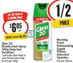 IGA Glen 20 Disinfectant Spray offer
