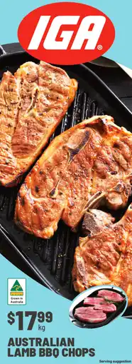 IGA AUSTRALIAN LAMB BBQ CHOPS offer