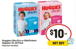 IGA Huggies Ultra Dry or SkinProtect Nappies offer