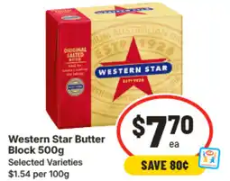 IGA Western Star Butter Block offer