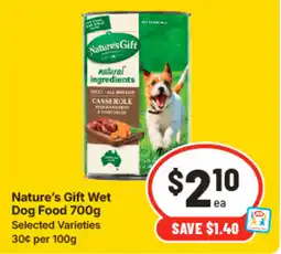 IGA Nature's Gift Wet Dog Food offer