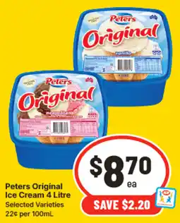IGA Peters Original Ice Cream offer