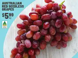 IGA Australian red seedless grapes offer
